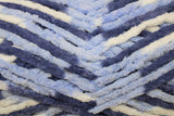 Blue Dreams (indigo, baby blue, white) swatch of Bernat Baby Blanket