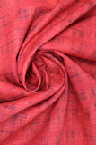 Swirled swatch calico fabric in red & black blended