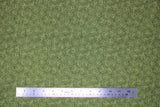 Flat swatch swirley fabric (medium green marbled look fabric with small white/light green swirly designs allover)