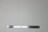 Flat swatch assorted swiss & dots printed fabric in Small Green Dots on Off White