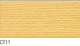 Swatch of Crafter DK yarn in shade CT11 (pale yellow)