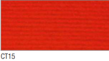Swatch of Crafter DK yarn in shade CT15 (red/orange)