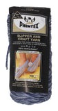 Ball of Phentex Slipper and Craft Yarn in packaging (denim heather: navy/white marl)