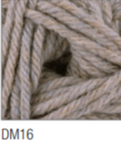 Swatch of DK with Merino yarn in shade DM16 (neutral beige)