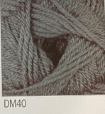 Swatch of DK with Merino yarn in shade DM40 (medium grey)