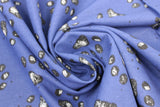 Swirled swatch paws fabric (dark blue fabric with large tossed black dog paws with white reflections)