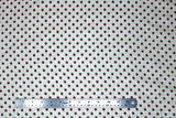 Flat swatch coffee themed fabric in Brown Circles on White