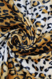 Swirled swatch assorted faux fur in leopard