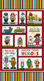 Gnome Town Heroes - 44/45" - 100% Cotton
