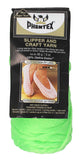 Ball of Phentex Slipper and Craft Yarn in packaging (hot lime)