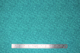 Flat swatch green fabric (turquoise green fabric with dark turquoise paint like impressions/strokes)