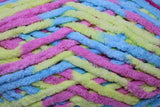 Jelly Beans (pink, blue, green) swatch of Bernat Baby Blanket