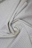 Swirled swatch fabric in Solid White Stars on Shiny White