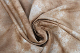 Swirled swatch marbled solid fabric in brown