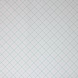 Square swatch bee backgrounds fabric (white fabric with teal grid lines solid squares with 4 squares within separated by dotted line, each square with a tiny dot in the center)