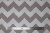 Flat swatch charon fabric (white fabric with thick grey chevron lines)