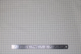 Flat swatch my heritage fabric (off white fabric with tiny grey grid lines allover and larger black square grid lines layered overtop)