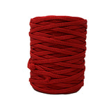 Macrame cord roll in red