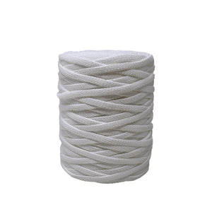 Group swatch assorted macrame cord rolls in various colours