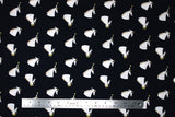 Flat swatch Oh Holy Night themed Christmas fabric in Angels on Navy