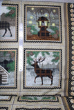 Flat swatch cabin themed panel in Twilight Lake (winter backyard)