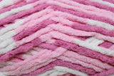 Pink Dreams (hot pink, soft pink, white) swatch of Bernat Baby Blanket