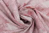 Swirled swatch fabric in Pink and White Letters
