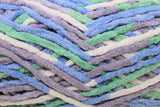 Posy Purple (purple, green, indigo) swatch of Bernat Baby Blanket