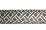 Outdoor polyester print in grey knot (grey fabric with white knot outline pattern)