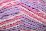 Pretty Girl (pink, purple, white) swatch of Bernat Baby Blanket
