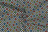Print "Racing Check" from the Turbo Speed collection, twisted to show drape and texture.