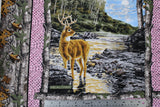 Swatch of fishing panel in pink fishing panel
