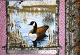 Swatch of fishing panel in pink fishing panel