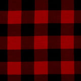 Red and Black Buffalo Check printed knit bamboo fabric