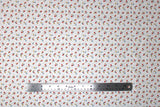Flat swatch tiny florals fabric in charmed (coloured flowers on white)