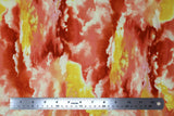 Flat swatch Swirls & Clouds printed fabric in the lightkeepers quilt (yellow/orange clouds)