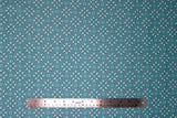 Flat swatch circles & dots print fabric in Juxtaposey (light blue/white dot design)