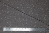 Flat swatch tiny florals fabric in flower specks (white on grey)