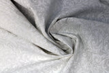 Swirled swatch fabric in swirly flowers (white)