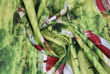 Swirled swatch farm landscape (green) printed fabric
