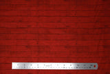 Flat swatch winter printed fabric in Orange Barnboard