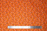 Flat swatch Shooting Stars on Orange print fabric