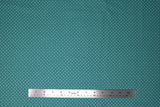 Flat swatch swiss dot printed fabric in blue