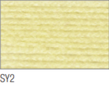 Swatch of Supreme Baby yarn in shade SY2 (pale yellow shade)