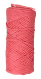 Ball of Phentex Slipper and Craft Yarn out of packaging (tangerine: light pink/orange)