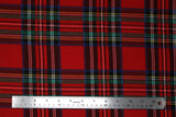 Flat swatch tartan plaid in red