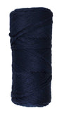Ball of Phentex Slipper and Craft Yarn out of packaging (ultra navy)