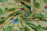 Pond Frogs - 43/44" - 100% cotton flannel