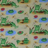 Pond Frogs - 43/44" - 100% cotton flannel