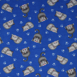 Sleepy Cats - 43/44" - 100% cotton flannel